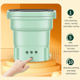 Mini Portable Washing Machine Laundry Tub Automatic Clothes Bucket Dryer Indoor